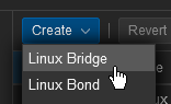 Screenshot of Proxmox networking options